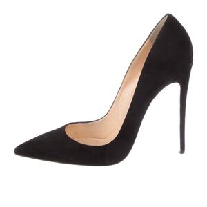 Christian Louboutin Black Suede Heels